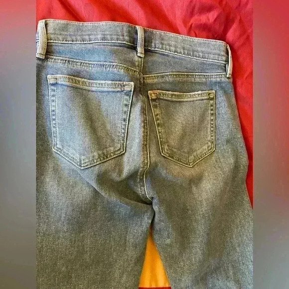 NWOT Loft Curvy Side Stripe Mid-Rise Skinny Jeans Indigo Wash - Picture 8 of 9